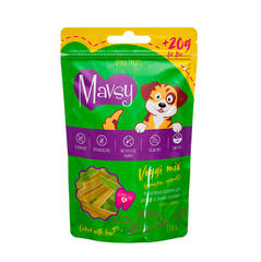 Mavsy Vegi mix pumpkin with spinach - Мавсі Вегетаріанські палички для догляду за зубами та яснами собак з гарбузом та шпинатом 100 г + 20 г в подарунок