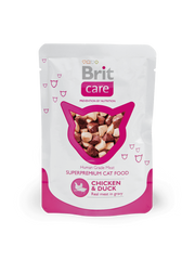 Brit Care Chicken & Duck Pouch - Консерва для взрослых кошек с курицей и уткой 80 г