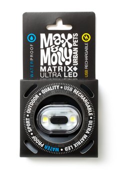 Світлодіодний ліхтарик для собак на нашийник Max & Molly Matrix Ultra LED Safety/Hanging Pack, чорний (підвісний)