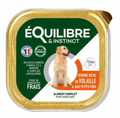 Equilibre & Instinct Паштет для собак зрілого віку з м'ясом птиці та зеленим горошком, ламістер 300 г