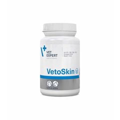 VetExpert VetoSkin - Харчова добавка для здоров'я шкіри та шерсті котів та собак 60 капсул
