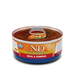 Farmina N&D Grain Free Pumpkin Quail Adult - Беззернові консерви для дорослих котів з перепілкою та гарбузом 70 г