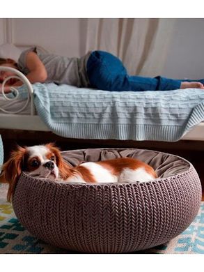 Curver KNIT - пластиковый лежак для кошек и маленьких собак