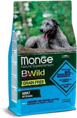 Monge BWild Grain Free Anchovies Adult All Breeds - Беззерновой корм с анчоусом для взрослых собак всех пород 2,5 кг