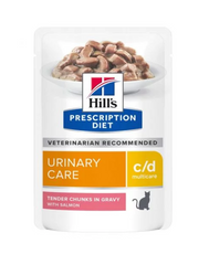 Hill's Prescription Diet Urinary Care c/d Multicare Salmon Пауч для кошек с заболеваниями нижних отделов мочевыводящих путей с лососем 6 шт 85 г