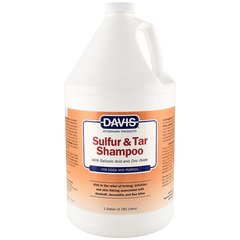 Davis Sulfur & Tar Shampoo ДЭВИС СУЛЬФУР ТАР шампунь с серой и дегтем для собак 3,8 л