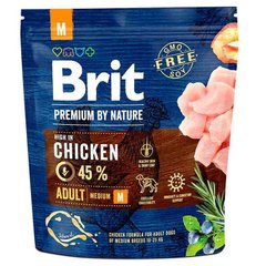 Brit Premium by Nature Adult M - Сухий корм для дорослих собак середніх порід з куркою 1 кг