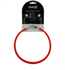 Нашийник AnimAll LED для собак з підсвіткою червоного кольору, розмір S, 40 см