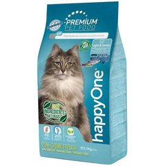 happyOne Premium Cat Light & Senior Fresh Meat - Сухой корм для пожилых и малоактивных кошек со свежим мясом 1,5 кг