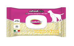 Inodorina Salviette Bio Vaniglia Karite вологі біорозкладні котонові серветки, 30 шт