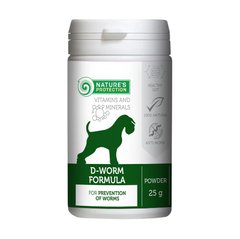 Nature's Protection D-worm formula - Кормова добавка для дорослих собак для профілактики глистів 25 г
