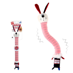 Gigwi Crunchy Neck - Игрушка для собак Кролик с хрустящей трансформирующейся шеей и двумя пищалками, 30 см
