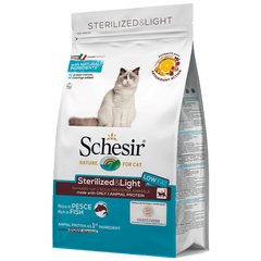 Schesir Cat Sterilized & Light ШЕЗІР СТЕРИЛІЗОВАНІ ЛАЙТ РИБА сухий монопротеїновий корм для стерилізованих кішок та кастрованих котів, для котів схильних до повноти 1,5кг