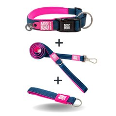 Комбо подарунок Брелок Smart ID Collar Matrix Pink/XS + Short Leash Matrix Pink/XS + Key Ring Matrix Pink/Tag