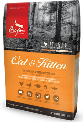 ORIJEN CAT & KITTEN - сухой корм с цыпленком для кошек и котят 1,8 кг