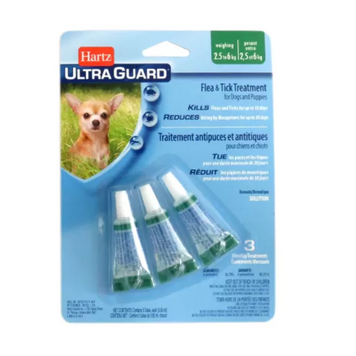 Hartz UltraGuard Drops - Хартц капли на холку от блох, клещей и комаров для собак весом от 2,5 кг до 6 кг