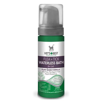 VET`S BEST Flea And Tick Waterless Bath Foam For Cats - Миюча піна від бліх та кліщів для котів, 147 мл