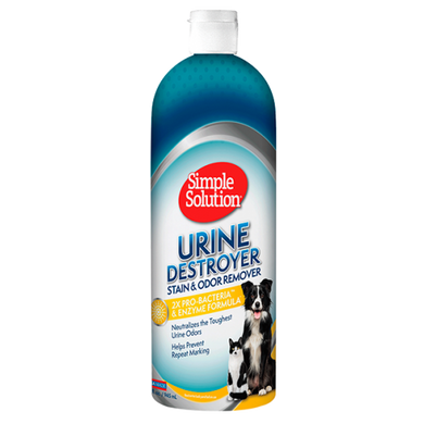 Simple Solution Urine Destroyer - Засіб для видалення стійких плям та нейтралізації запаху сечі свійських тварин 945 мл