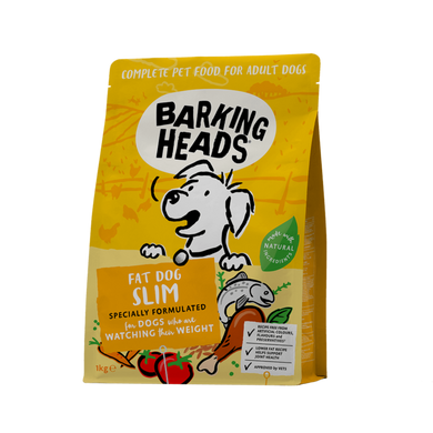 Barking Heads Fat Dog Slim Light Chicken, Trout and Rice - Баркінг Хедс полегшений сухий корм для собак всіх порід з куркою, фореллю та рисом 1 кг