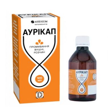 Arterium Аурікап - Спрей для чищення вух котів та собак, 100 мл