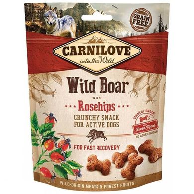 Carnilove Dog Crunchy Snack Wild Boar With Rosehips - Карнілав ласощі для відновлення собак з диким кабаном та шипшиною 200 г