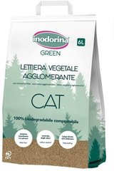 Inodorina Lettiera Vegetale Біорозкладний наповнювач для кошачих туалетів із овочевої фібри 6 л