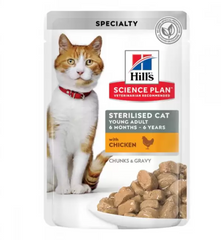 Hill's SP Feline Adult Young Sterilised Cat Пауч для стерилизованных кошек с курицей 85 г