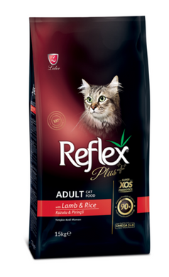 Reflex Plus Adult Cat Food with Lamb & Rice - Рефлекс Плюс сухой корм для кошек с ягненком и рисом 15 кг