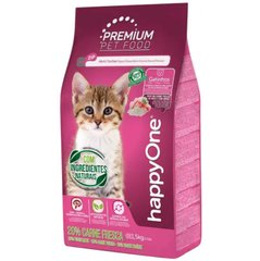happyOne Premium Kitten Fresh Meat - Сухой корм для котят со свежим мясом 1,5 кг