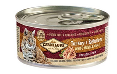 Carnilove Turkey & Reindeer for Adult Cats - Консервы для котов с индейкой и олениной 100 г