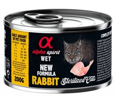 Alpha Spirit Cat Sterilized Rabbit - Влажный корм для стерилизованных кошек с кроликом 200 г