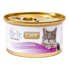 Brit Care Cat Tuna & Salmon - Вологий корм для кішок з тунцем та лососем 80 г