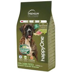 happyOne Premium Dog Light & Senior Fresh Meat - Сухой корм для малоактивных и пожилых собак всех пород со свежим мясом 4 кг