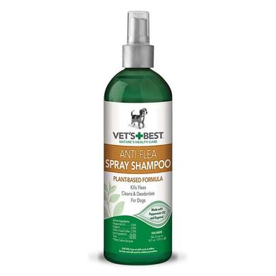 VET`S BEST Anti-Flea Easy Spray Shampoo - Шампунь-спрей от блох для собак, 470 мл