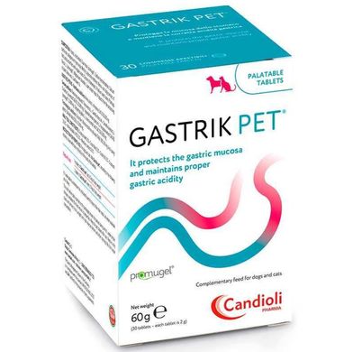 Candioli Gastrik Pet - Кандіолі Гастрік Пет таблетки для захисту слизової оболонки шлунка собак та котів 30 таблеток