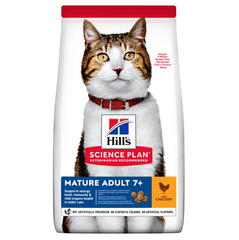 Hill's Science Plan Mature Adult 7 - Сухой корм для зрелых кошек от 7 лет с курицей 1,5 кг