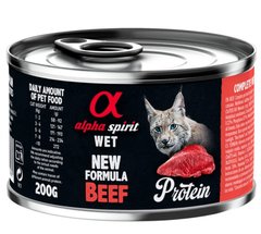 Alpha Spirit Cat Beef Protein - Влажный корм для взрослых кошек с говядиной 200 г