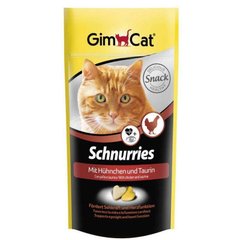 GimCat Schnurries Chicken and Taurin - Витаминизированное лакомство для кошек с лососем и таурином 420 г