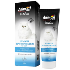 AnimAll VetLine Beauty Hair&Skin - Фітопаста для покращення якості шерсті у котів 100 г