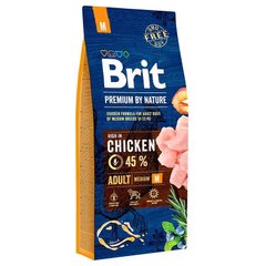 Brit Premium by Nature Adult M - Сухой корм для взрослых собак средних пород с курицей 15 кг