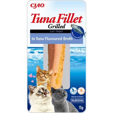 INABA Grilled - Ласощі для котів тунець на грилі в бульйоні з тунця 15 г