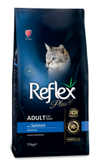 Reflex Plus Adult Cat Food with Salmon - Рефлекс Плюс сухой корм для кошек с лососем 15 кг