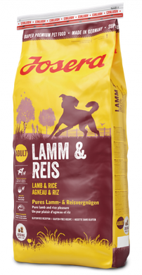 Josera Lamb and Rice - Гіпоалергенний сухий корм для собак всіх порід 5х 900 г