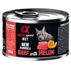 Alpha Spirit Cat Beef with Melon - Влажный корм для взрослых кошек с говядиной и дыней 200 г