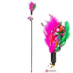 Flamingo Feather Stick ФЛАМИНГО ПЕРЬЯ дразнилка с перьями, игрушка для котов (0.008кг ( длина 59 см))