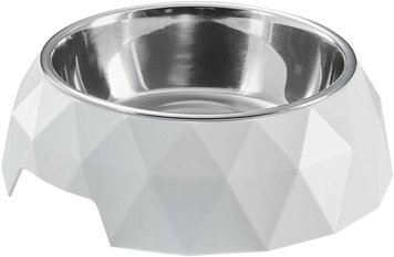 HUNTER KIMBERLEY Melamine Feeding Bowl. Миска в подставке из меламина. Белая.