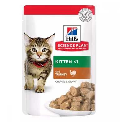 Hill's SP Feline Kitten Пауч для кошенят з куркою 6 шт та індичкою 6 шт