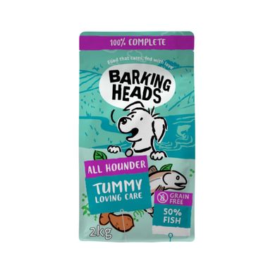 Barking Heads All Hounder Tummy Lovin' Care Fish - Баркінг Хедс сухий корм для собак всіх порід з білою рибою, лососем та фореллю 1 кг на вагу