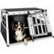 Алюминиевая клетка для собак с двумя широкими дверцами