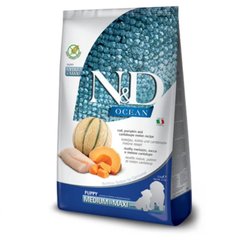 Farmina N&D Grain Free Ocean Pumpkin - Беззерновой сухой корм для щенков средних и крупных пород с щепкой и дыней 12 кг